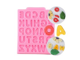 Molde silicona letras modelo cosido